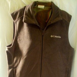 Women's or Men's Columbia Full Zip Gray Fleece Vest Sz S